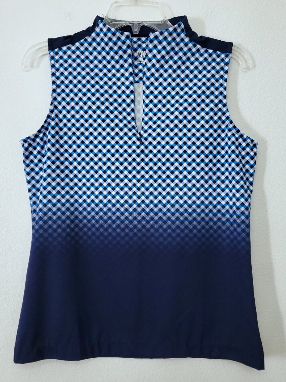 Tail Activewear Check Sleeveless Tennis Pickleball Golf Sporty Top Size Medium